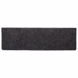 vidaXL Stair Mats Carpet Stair Tread Stair Step Rug 5 pcs Grey Needle Punch - Additional view 4