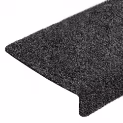 vidaXL Stair Mats Carpet Stair Tread Stair Step Rug 10 pcs Grey Needle Punch - Additional view 5