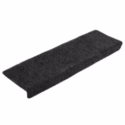 vidaXL Stair Mats Carpet Stair Tread Stair Step Rug 5 pcs Black Needle Punch