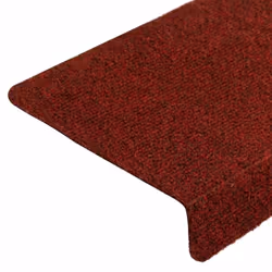 vidaXL Stair Mats Carpet Rug Stair Protector 5 pcs Bordeaux Red Needle Punch - Additional view 5