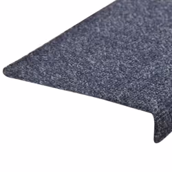 vidaXL Stair Mats Carpet Rug Stair Protector 10 pcs Anthracite Needle Punch - Additional view 4