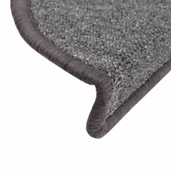 vidaXL Stair Mats Carpet Stair Tread Stair Step Rug Decor  10 pcs Dark Grey - Additional view 5