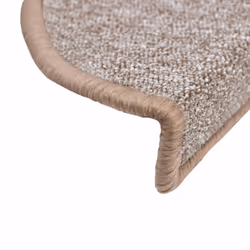 vidaXL Stair Mats Carpet Stair Tread Stair Step Rug Decor  10 pcs Light Brown - Additional view 5