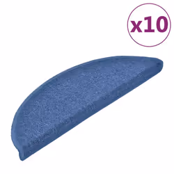 vidaXL Stair Mats Carpet Stair Tread Stair Step Rug Decoration 10 pcs Blue - Additional view 3
