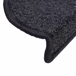 vidaXL Stair Mats Carpet Stair Tread Stair Step Rug Decor  10 pcs Dark Grey - Additional view 6