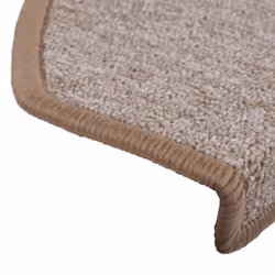 vidaXL Stair Mats Carpet Stair Tread Stair Step Rug Decor  10 pcs Light Brown - Additional view 6