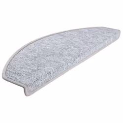 vidaXL Stair Mats Carpet Stair Tread Stair Step Rug Decor  10 pcs Light Grey