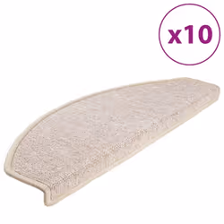 vidaXL Carpet Stair Treads Dark Green Stair Step Rug Protection Home Decor - taupe