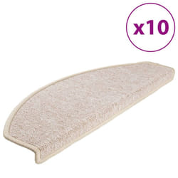 vidaXL Carpet Stair Treads Dark Green Stair Step Rug Protection Home Decor - taupe