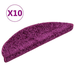 vidaXL Stair Mats 10 pcs Violet Home Decor Stair Step Rug Carpet Protector