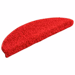 vidaXL Stair Mats Home Decorative Stair Step Rug Carpet Protector Tread Mat - red, 56 x 17 x 3 cm/ 10 pcs - Additional view 2