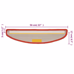 vidaXL Stair Mats Home Decorative Stair Step Rug Carpet Protector Tread Mat - red, 56 x 17 x 3 cm/ 10 pcs - Additional view 3
