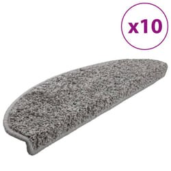 vidaXL Stair Mats 10 pcs Grey Home Decor Stair Step Rug Carpet Protector Tread