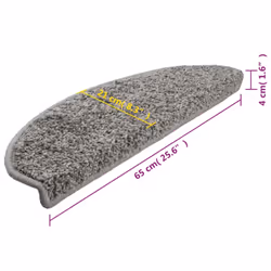 vidaXL Stair Mats 10 pcs Grey Home Decor Stair Step Rug Carpet Protector Tread - Additional view 8