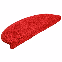 vidaXL Stair Mats Home Decorative Stair Step Rug Carpet Protector Tread Mat - red, 65 x 21 x 4 cm/ 10 pcs - Additional view 2