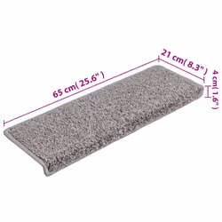 vidaXL Carpet Stair Treads Decorative Stair Step Protector Rug Stair Mats - grey, 10 - Additional view 3