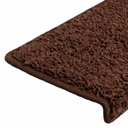 vidaXL Carpet Stair Treads Decorative Stair Step Protector Rug Stair Mats - dark brown, 10 - Additional view 6