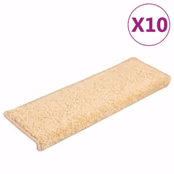 vidaXL Carpet Stair Treads Decorative Stair Step Protector Rug Stair Mats - brown, 10