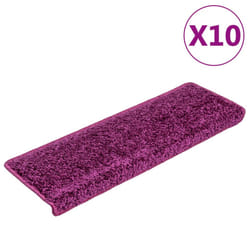 vidaXL Carpet Stair Treads Decorative Stair Step Protector Rug Stair Mats - violet, 10