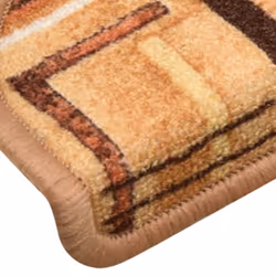 vidaXL Self-adhesive Stair Mats Carpet Stair Treads Stair Step Protector Rug - beige, 5 pcs - Additional view 6