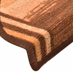 vidaXL Self-adhesive Stair Mats Carpet Stair Treads Stair Step Protector Rug - brown, 10 pcs - Additional view 6