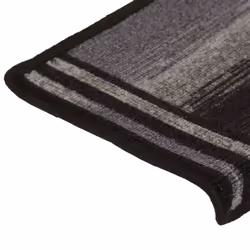 vidaXL Self-adhesive Stair Mats Carpet Stair Treads Stair Step Protector Rug - black and grey - Additional view 5