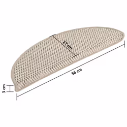vidaXL Stair Mats Self-adhesive Carpet Stair Rug Sisal-Look 15 pcs Silver - Additional view 6