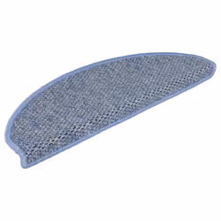 vidaXL Self-adhesive Stair Mats Stair Treads Protector Rug Sisal-Look 15 pcs - blue, 56 x 17 x 3 cm/ 15 pcs - Additional view 2
