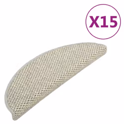 vidaXL Stair Mats Self-adhesive Carpet Stair Rug Sisal-Look 15 pcs Light Green - Additional view 3