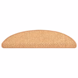 vidaXL 15x Self-adhesive Stair Mats Sisal-Look Orange Stairs Rug Protection - Additional view 2