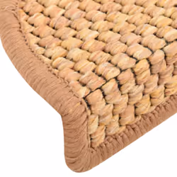 vidaXL 15x Self-adhesive Stair Mats Sisal-Look Orange Stairs Rug Protection - Additional view 5