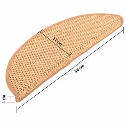 vidaXL 15x Self-adhesive Stair Mats Sisal-Look Orange Stairs Rug Protection - Additional view 6