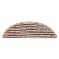 vidaXL Stair Mats Stair Protector Self-adhesive Sisal-Look 15 pcs Dark Beige - Additional view 5