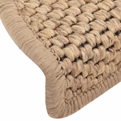 vidaXL Stair Mats Carpet Stair Tread Rug Self-adhesive Sisal-Look 15 pcs Sand