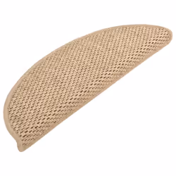 vidaXL Stair Mats Carpet Stair Tread Rug Self-adhesive Sisal-Look 15 pcs Sand - Additional view 4