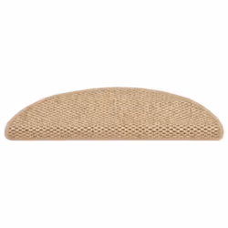 vidaXL Stair Mats Carpet Stair Tread Rug Self-adhesive Sisal-Look 15 pcs Sand - Additional view 5