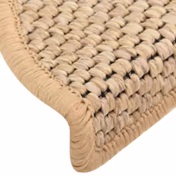 vidaXL Stair Mats Stair Protector Self-adhesive Sisal-Look 15 pcs Light Beige - Additional view 5