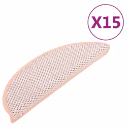 vidaXL Stair Mats Self-adhesive Sisal-Look 15 pcs 65x21x4 cm Stair Tread Pink