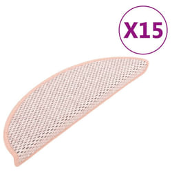 vidaXL Stair Mats Self-adhesive Sisal-Look 15 pcs 65x21x4 cm Stair Tread Pink