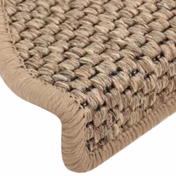 vidaXL Stair Mats Stair Protector Self-adhesive Sisal-Look 15 pcs Dark Beige - Additional view 2