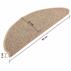 vidaXL Stair Mats Stair Protector Self-adhesive Sisal-Look 15 pcs Dark Beige - Additional view 6