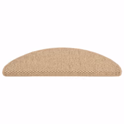 vidaXL Stair Mats Carpet Stair Tread Rug Self-adhesive Sisal-Look 15 pcs Sand