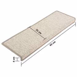vidaXL Stair Mats Carpet Stair Tread Self-adhesive Sisal-Look 15 pcs Silver - Additional view 6