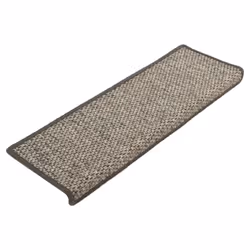 vidaXL Stair Mats Stair Protector Self-adhesive Sisal-Look 15 pcs Grey and Beige