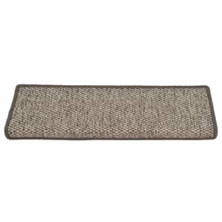 vidaXL Stair Mats Stair Protector Self-adhesive Sisal-Look 15 pcs Grey and Beige - Additional view 4