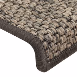 vidaXL Stair Mats Stair Protector Self-adhesive Sisal-Look 15 pcs Grey and Beige - Additional view 7