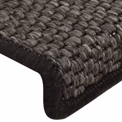 vidaXL Stair Mats Stair Protector Self-adhesive Sisal-Look 15 pcs Anthracite - Additional view 6