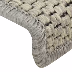 vidaXL Stair Mats Carpet Stair Tread Rug Self-adhesive Sisal-Look 15 pcs Green