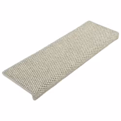 vidaXL Stair Mats Carpet Stair Tread Rug Self-adhesive Sisal-Look 15 pcs Green - Additional view 4