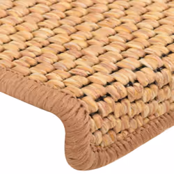 vidaXL Stair Mats Carpet Stair Tread Self-adhesive Sisal-Look 15 pcs Orange - Additional view 3